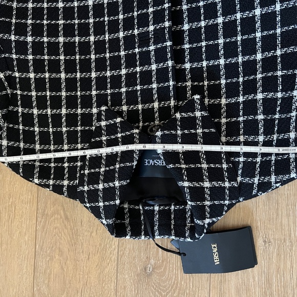 Versace Runway checked single-breasted Coat NEW sz M - Picture 12 of 16